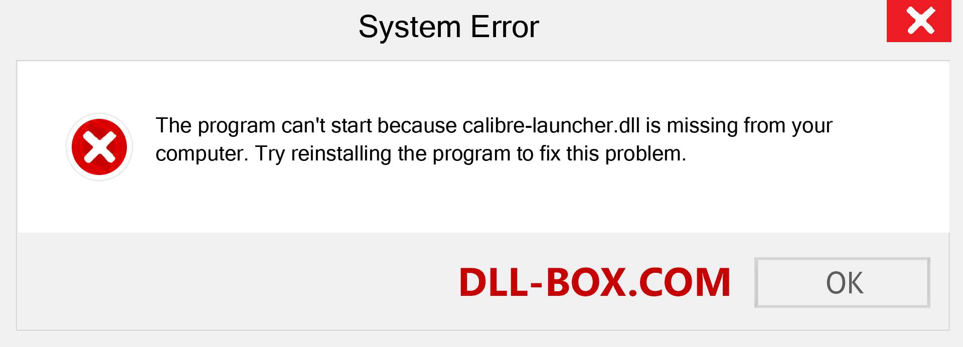  calibre-launcher.dll file is missing?. Download for Windows 7, 8, 10 - Fix  calibre-launcher dll Missing Error on Windows, photos, images